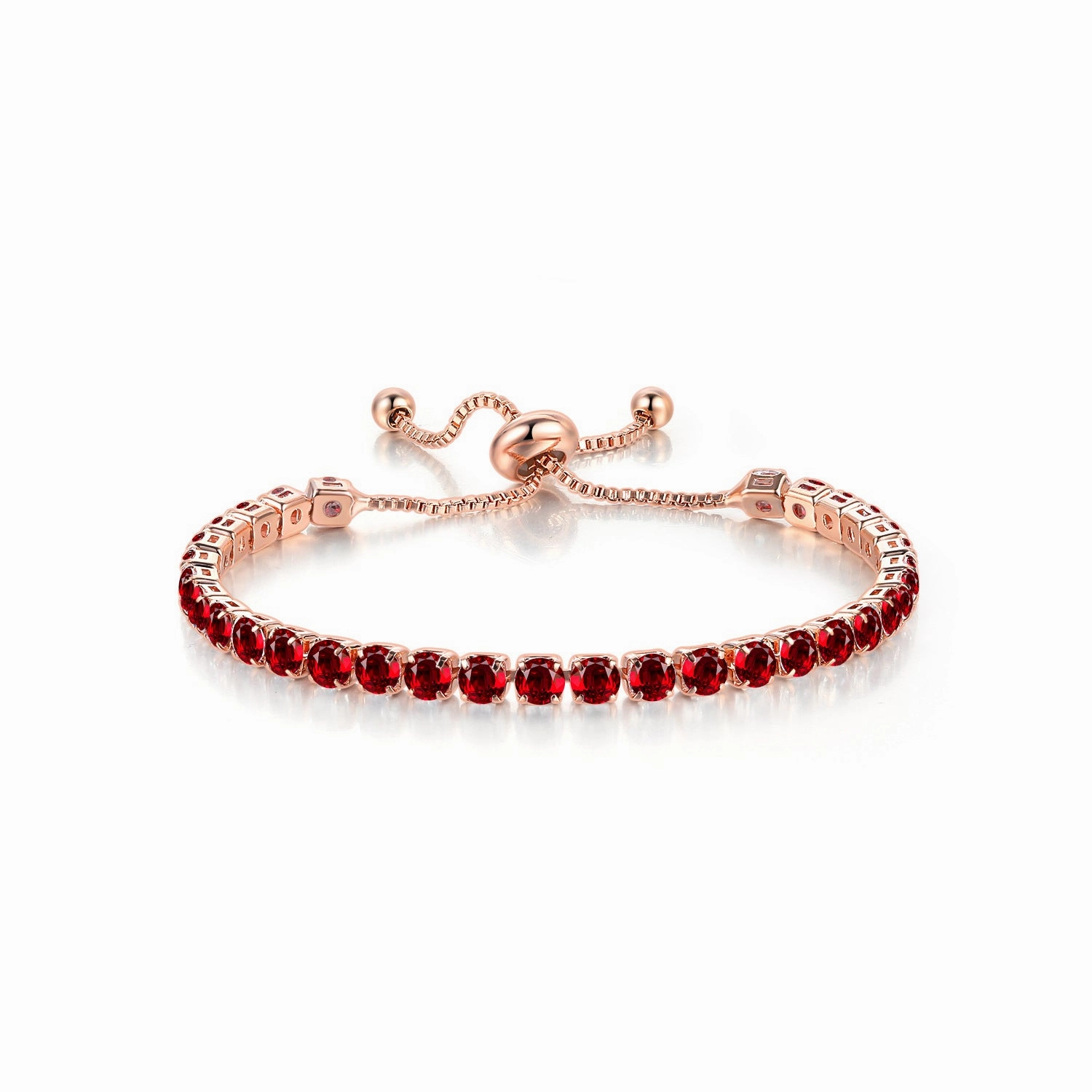 Wholesale Copper Single Row Full Diamond Adjustable Bracelet