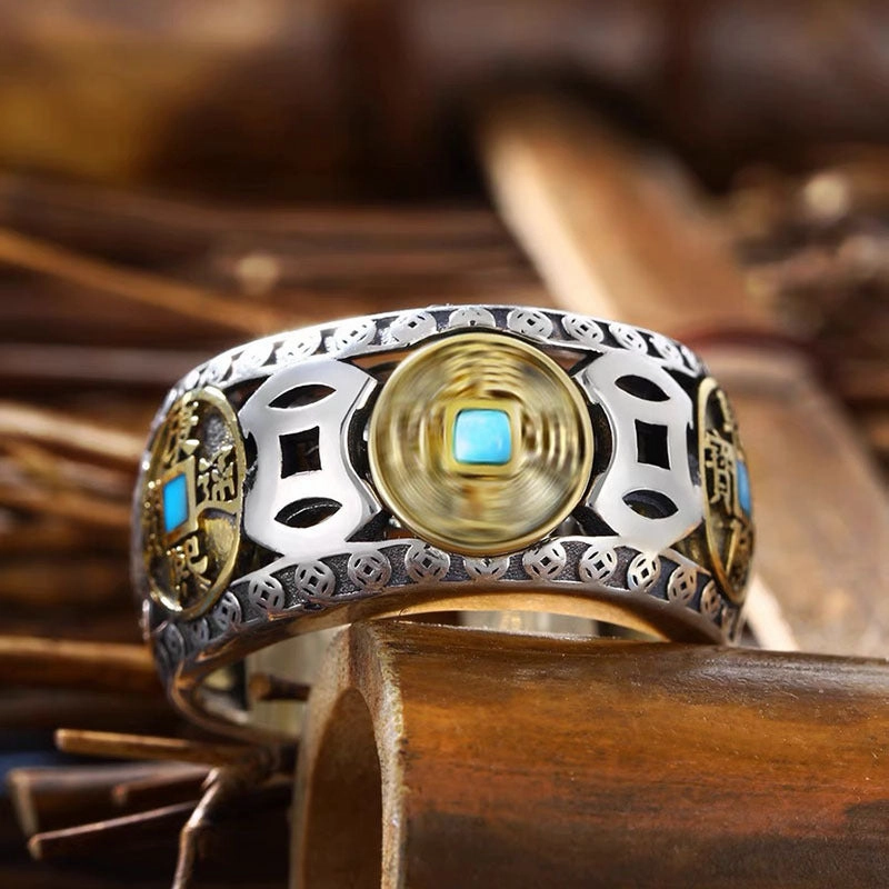 Wholesale Copper Turning Five Emperor Money Rings