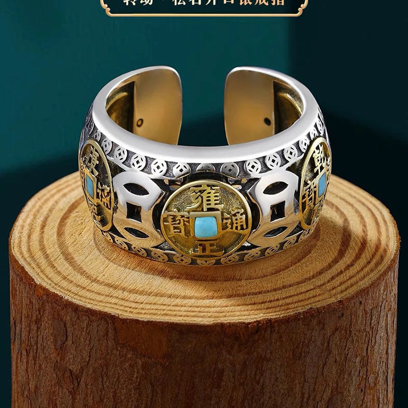 Wholesale Copper Turning Five Emperor Money Rings
