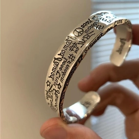 Wholesale Couple Graffiti Metal Bracelet
