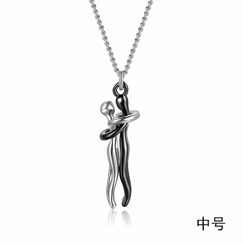Wholesale Couple Hugging Necklace Clavicle Chain