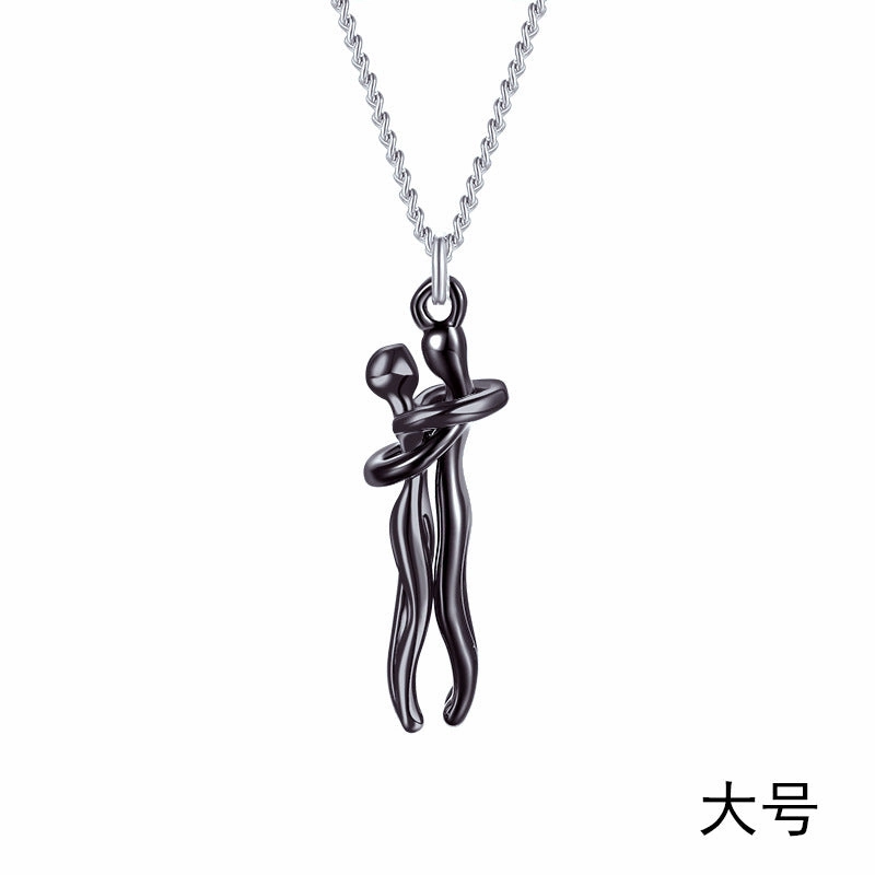 Wholesale Couple Hugging Necklace Clavicle Chain