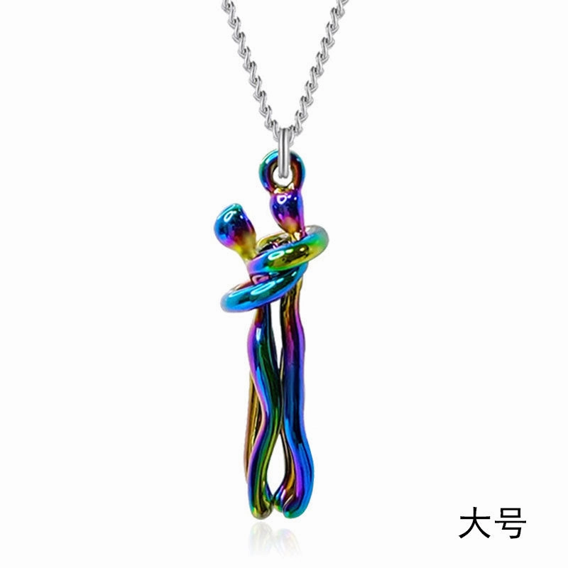 Wholesale Couple Hugging Necklace Clavicle Chain