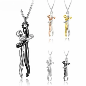 Wholesale Couple Hugging Necklace Clavicle Chain