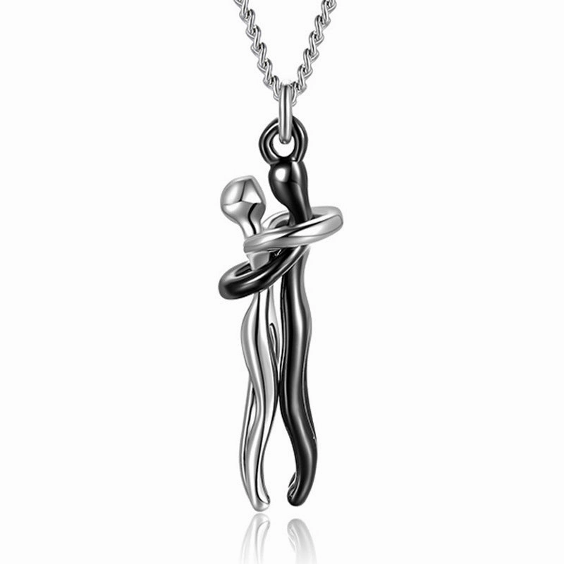 Wholesale Couple Hugging Necklace Clavicle Chain