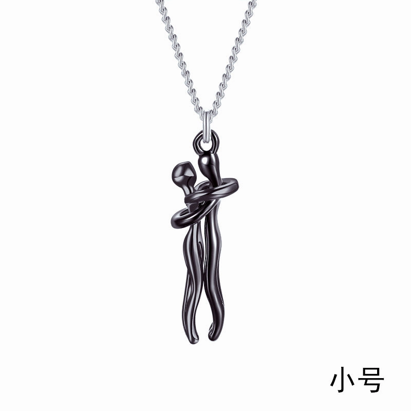 Wholesale Couple Hugging Necklace Clavicle Chain