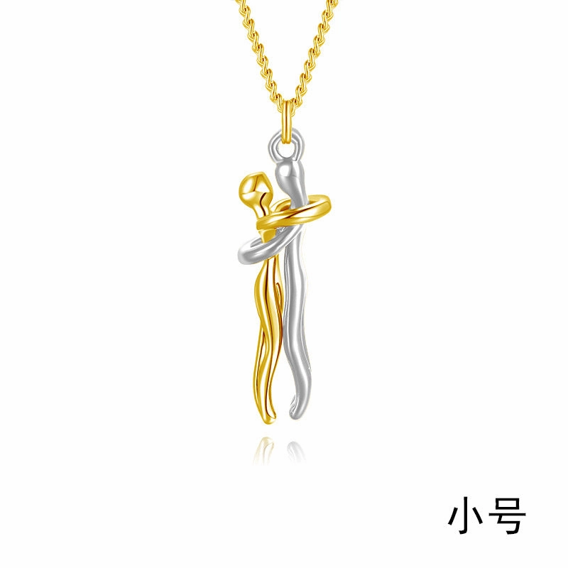 Wholesale Couple Hugging Necklace Clavicle Chain