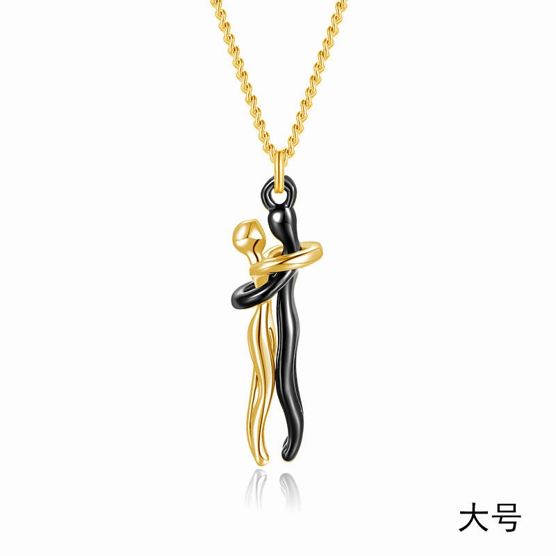 Wholesale Couple Hugging Necklace Clavicle Chain