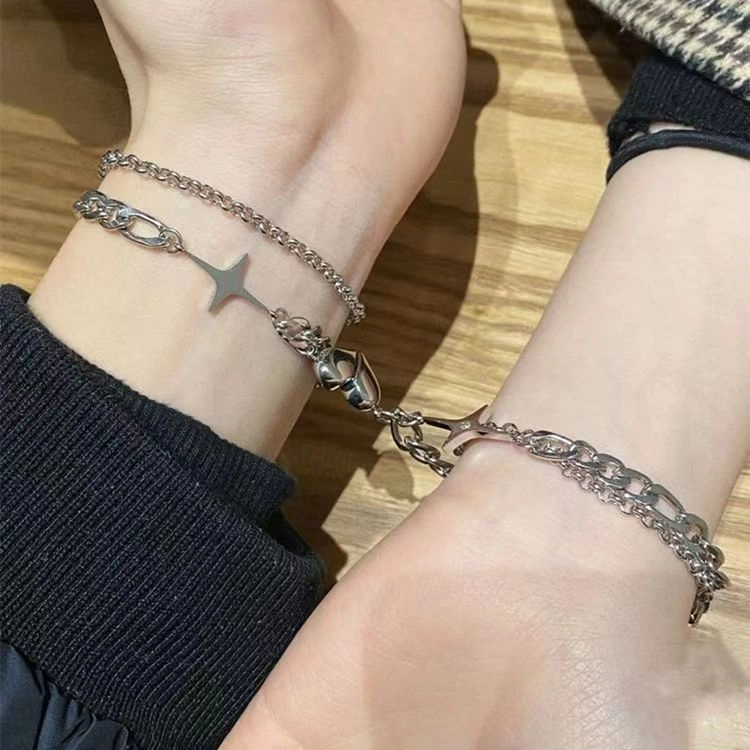 Wholesale Couple Love Magnet Buckle Bracelet