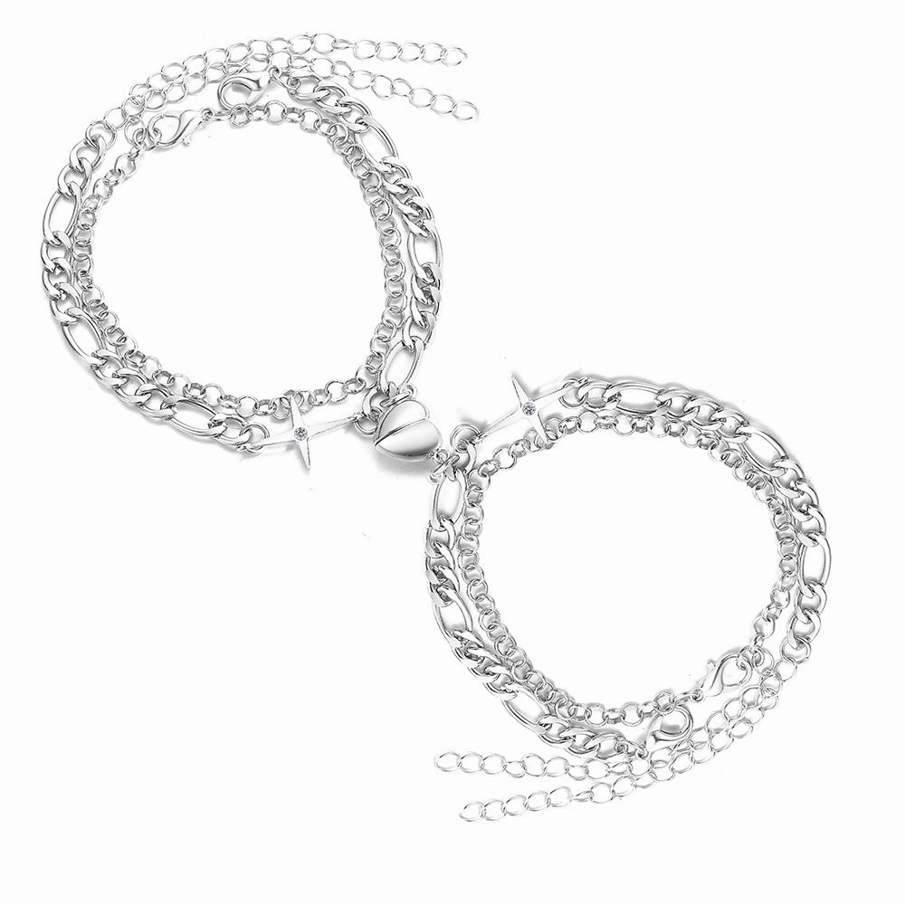 Wholesale Couple Love Magnet Buckle Bracelet