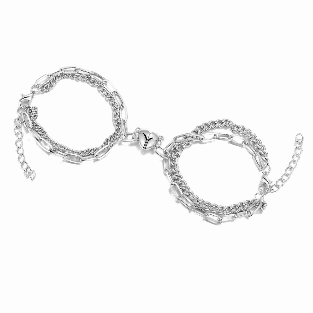 Wholesale Couple Love Magnet Buckle Bracelet