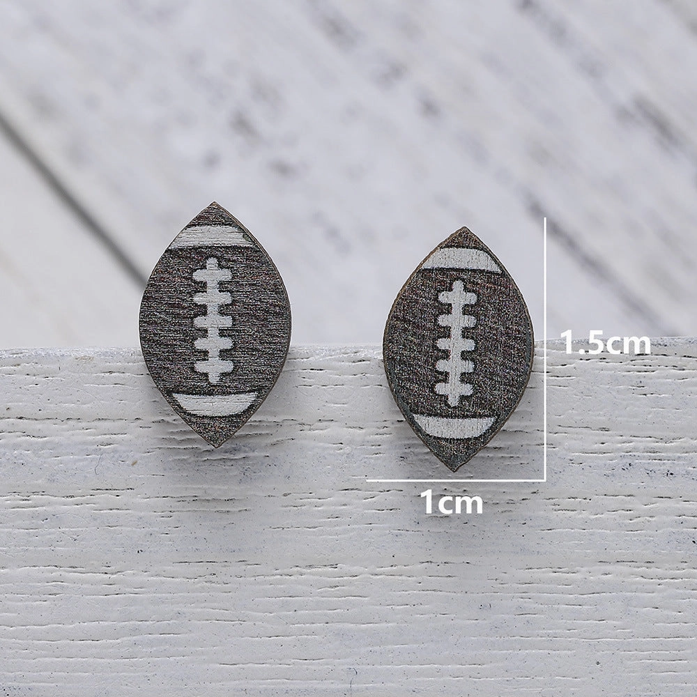 Wholesale Cow Wood Stud Earrings