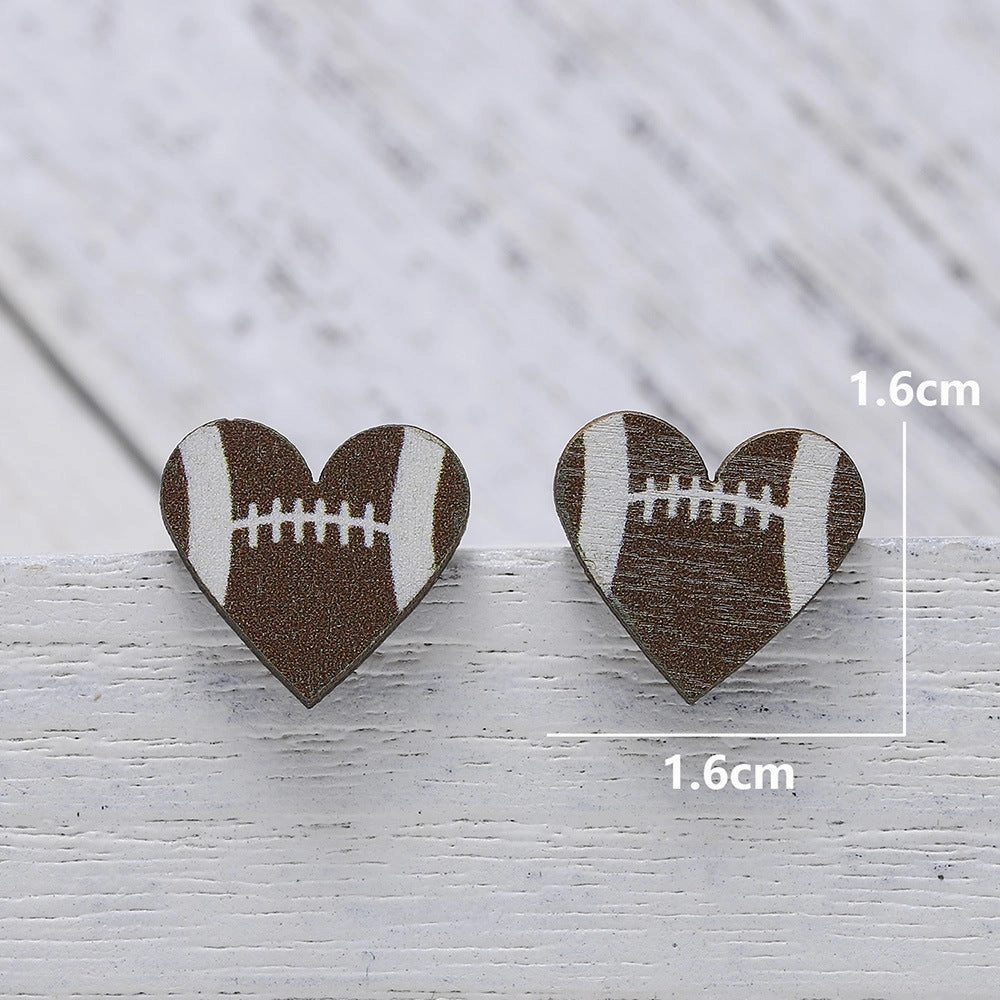 Wholesale Cow Wood Stud Earrings