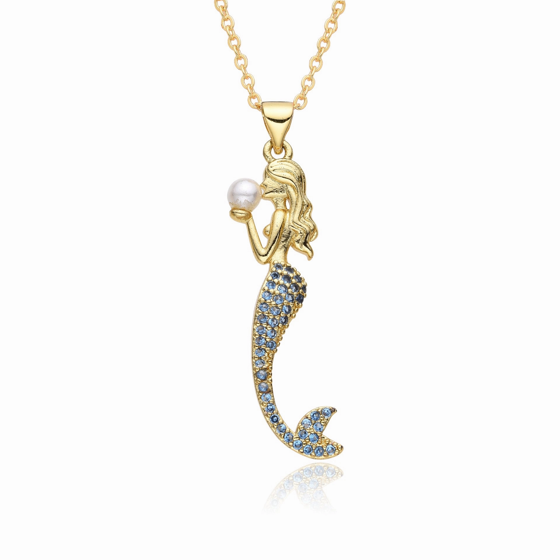 Wholesale Creative Ballerina Girl Diamond Necklace