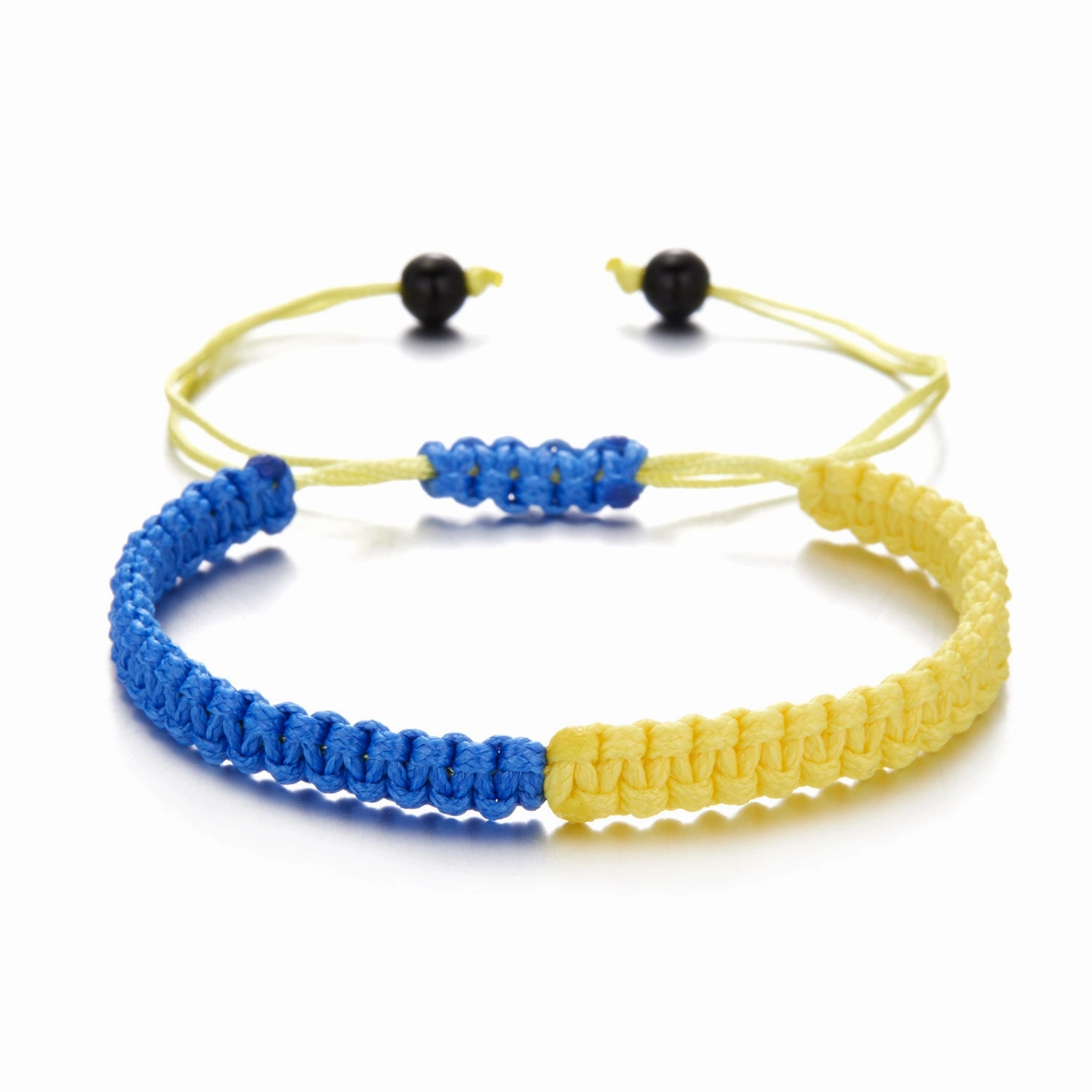 Wholesale Creative Beads Yellow Blue Handwoven Bracelet