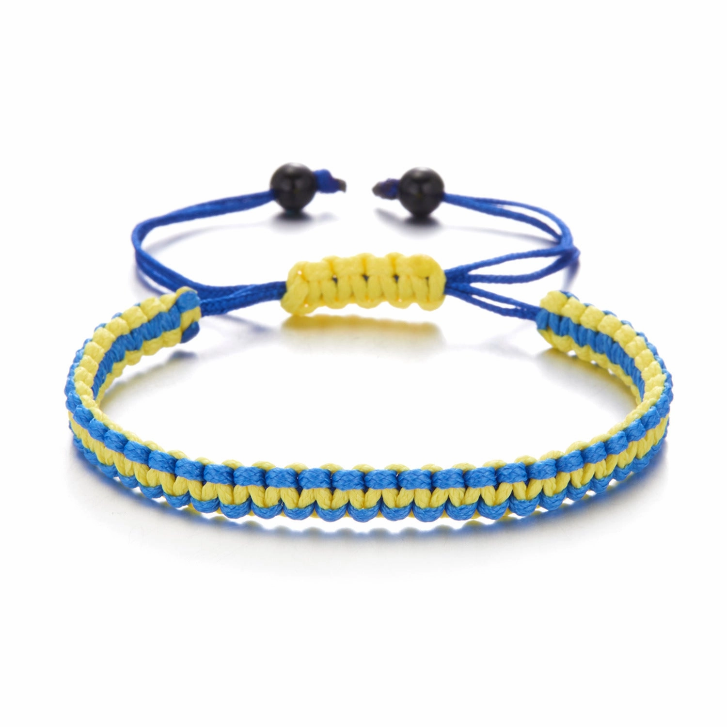 Wholesale Creative Beads Yellow Blue Handwoven Bracelet