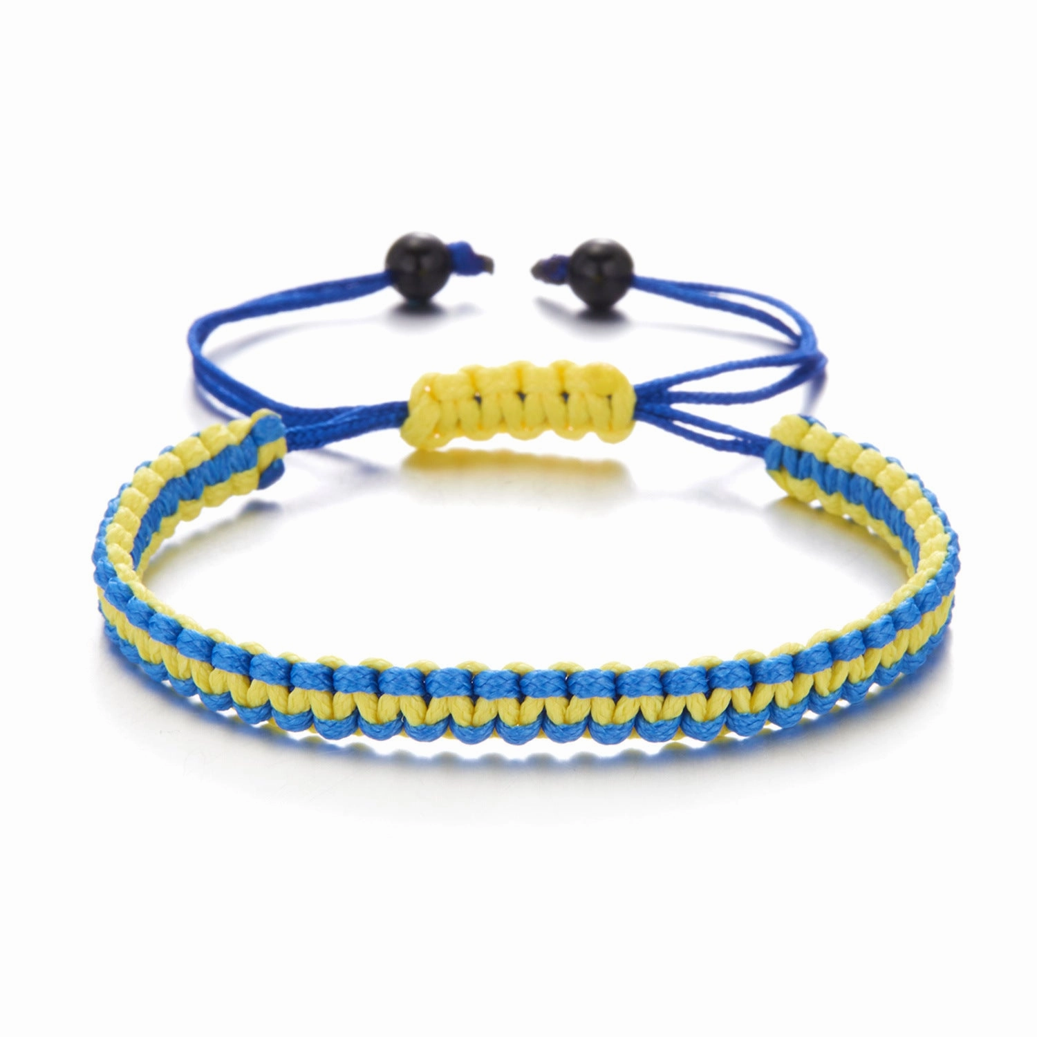 Wholesale Creative Beads Yellow Blue Handwoven Bracelet