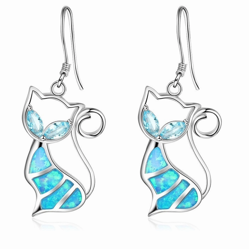 Wholesale Creative Cat Alloy Earrings