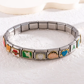 Wholesale Creative DIY Splicing Stainless Steel Modular Bracelet