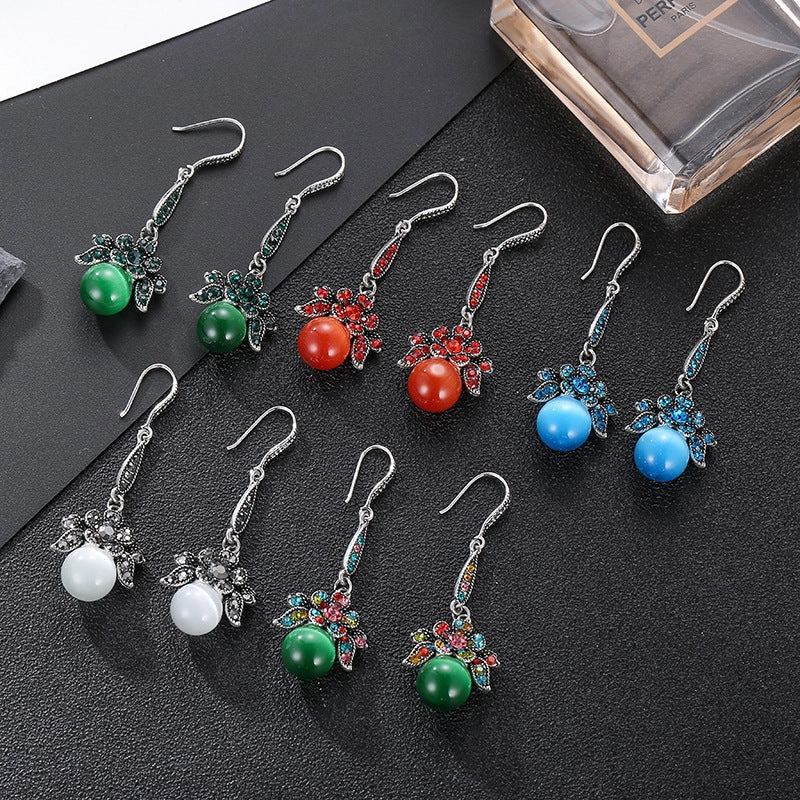 Wholesale Creative Flower Shape Alloy Earrings