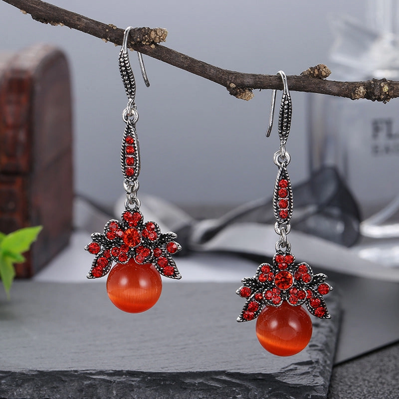 Wholesale Creative Flower Shape Alloy Earrings