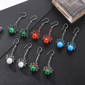 Wholesale Creative Flower Shape Alloy Earrings