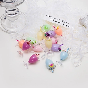 Wholesale Creative Fruit Cup Milk Tea Cup Earrings