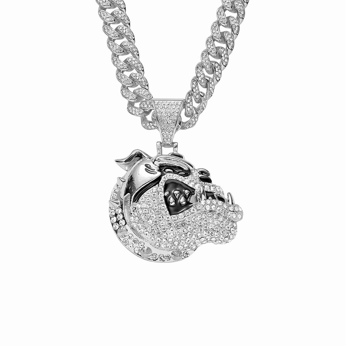 Wholesale Creative Full Diamond Animal Pendant Necklace Domineering Alloy Necklace