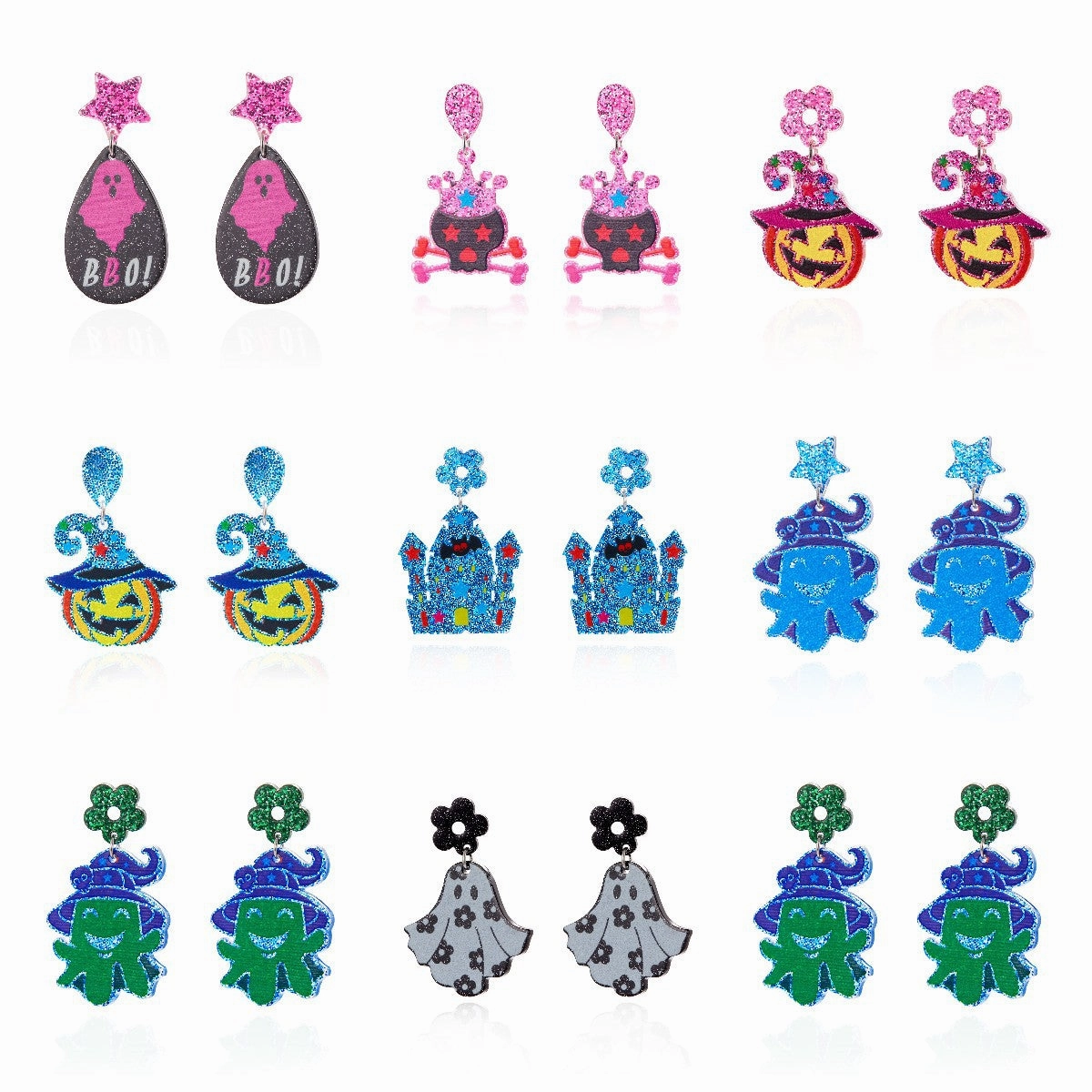 Wholesale Creative Halloween Acrylic Earrings