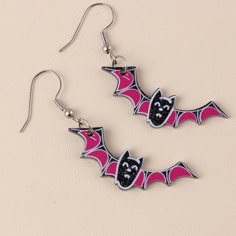 Wholesale Creative Halloween Series Acrylic Cartoon Fun Ghost Pumpkin Earrings