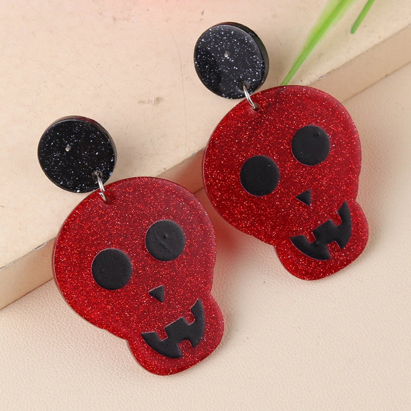 Wholesale Creative Halloween Series Acrylic Cartoon Fun Ghost Pumpkin Earrings