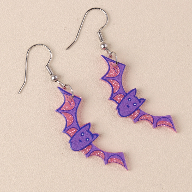 Wholesale Creative Halloween Series Acrylic Cartoon Fun Ghost Pumpkin Earrings