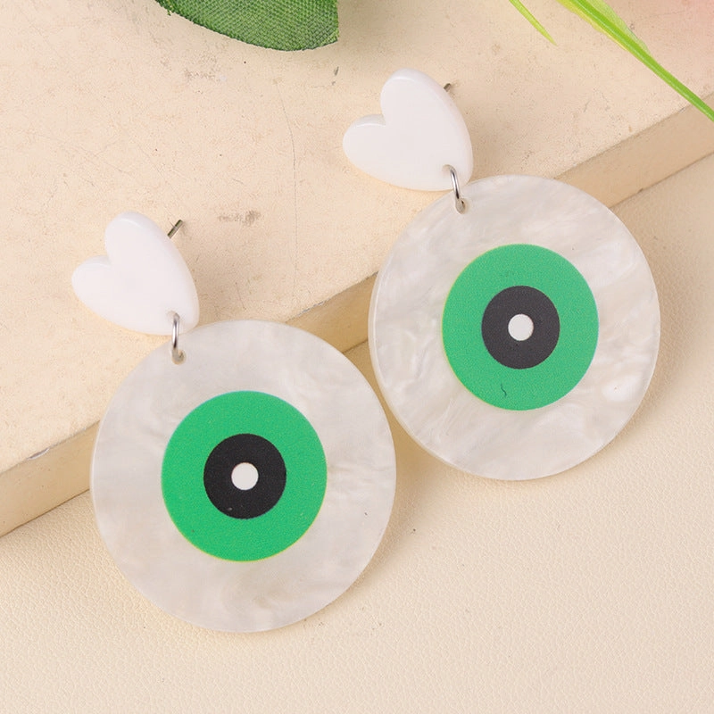 Wholesale Creative Halloween Series Acrylic Cartoon Fun Ghost Pumpkin Earrings