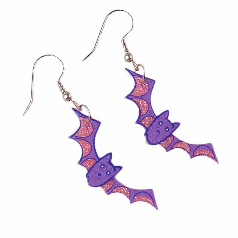 Wholesale Creative Halloween Series Acrylic Cartoon Fun Ghost Pumpkin Earrings