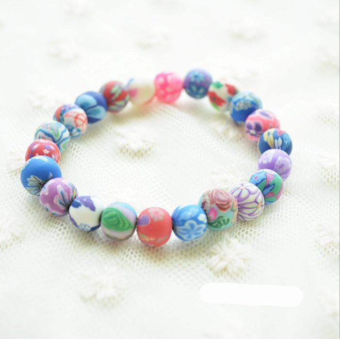 Wholesale Creative Hand-painted Candy Color Bohemian Soft Ceramic Bracelet