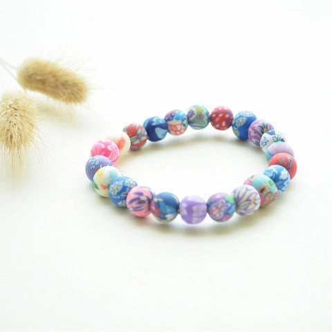 Wholesale Creative Hand-painted Candy Color Bohemian Soft Ceramic Bracelet