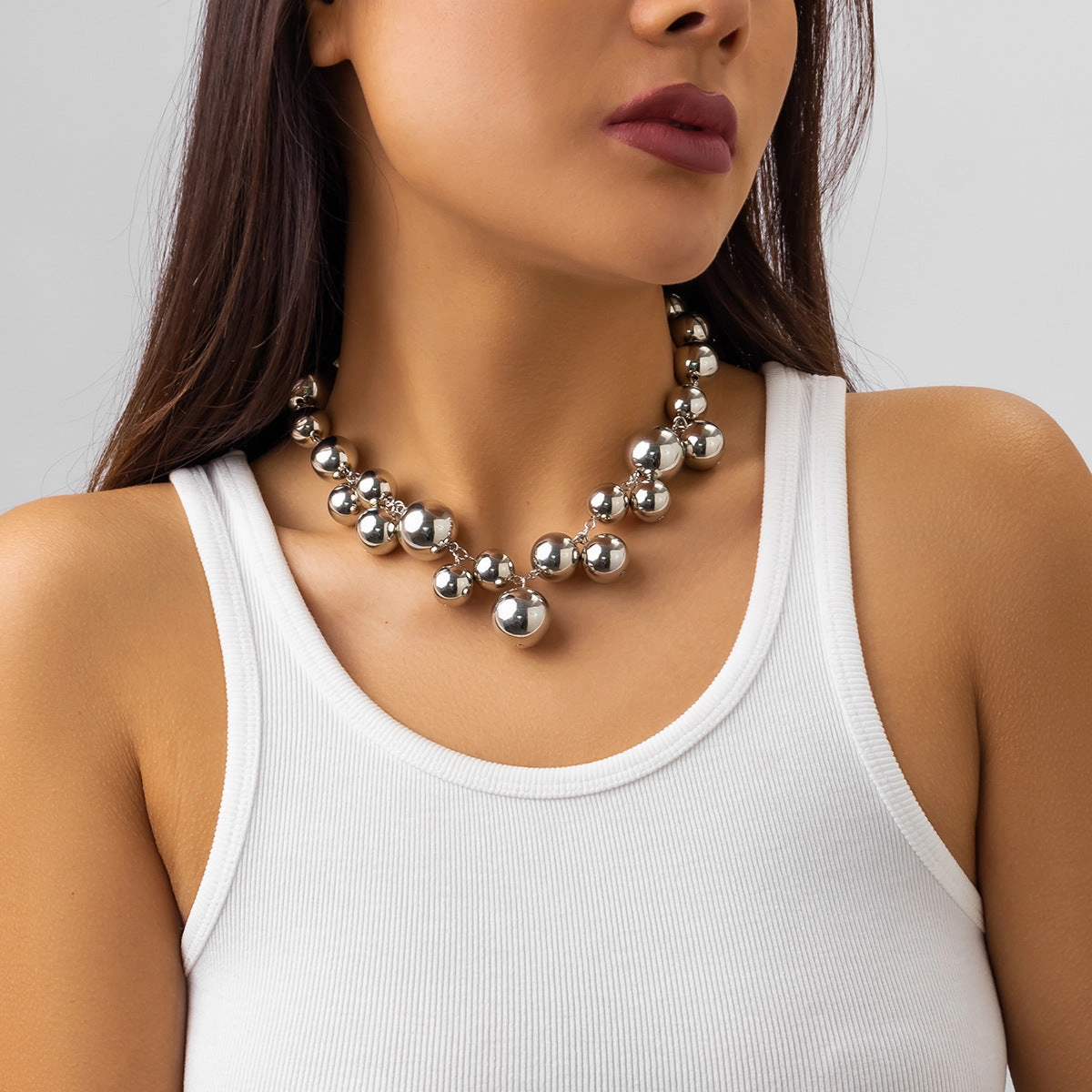 Wholesale Creative Handmade Pearl Tassel Metal Necklaces