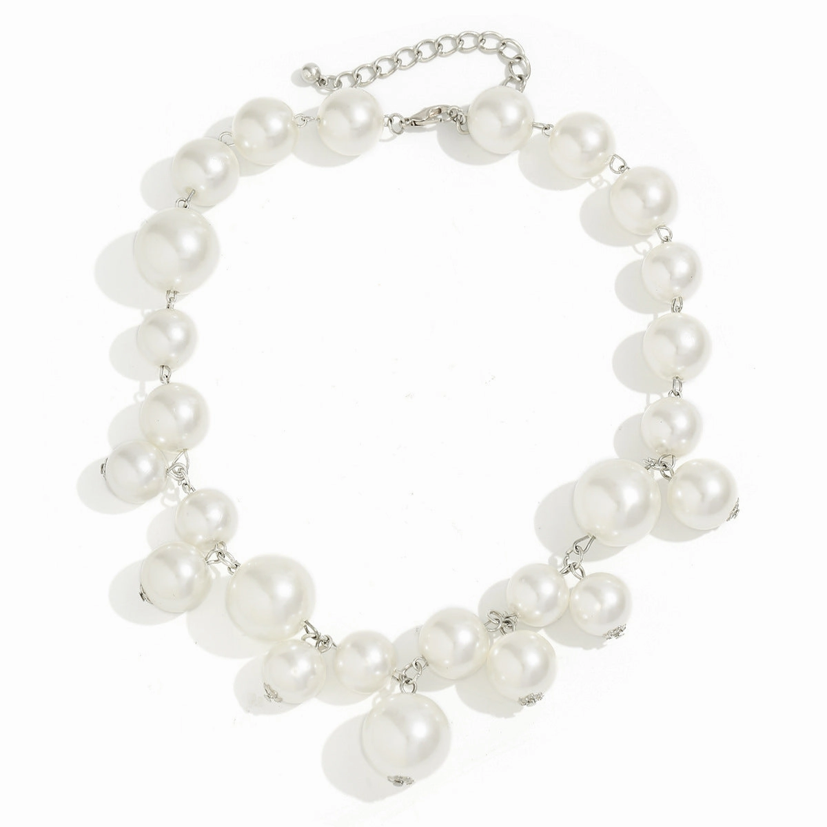 Wholesale Creative Handmade Pearl Tassel Metal Necklaces