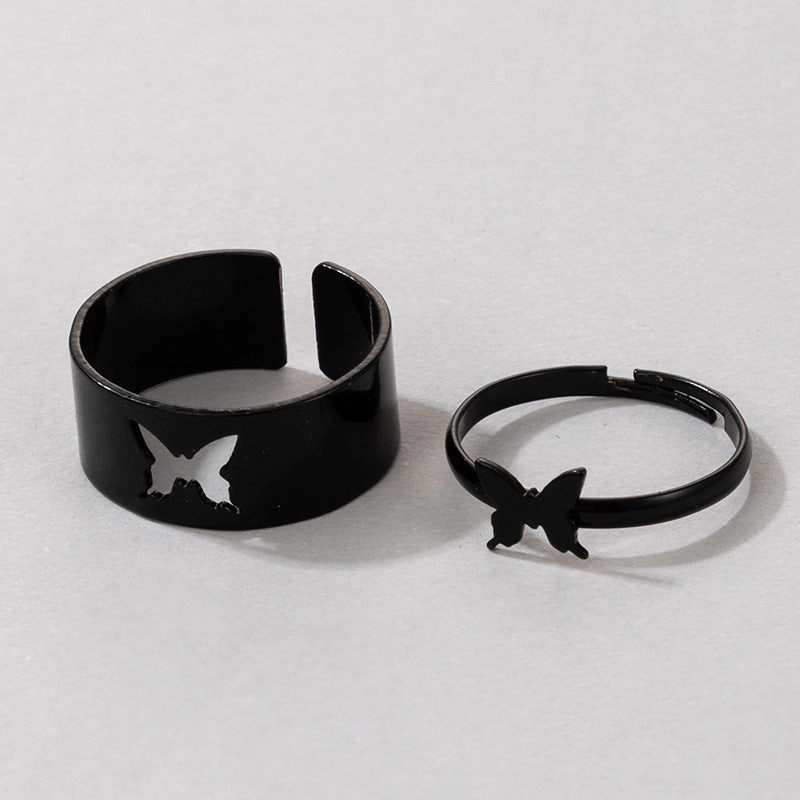 Wholesale Creative Hollow Butterfly Ring Set