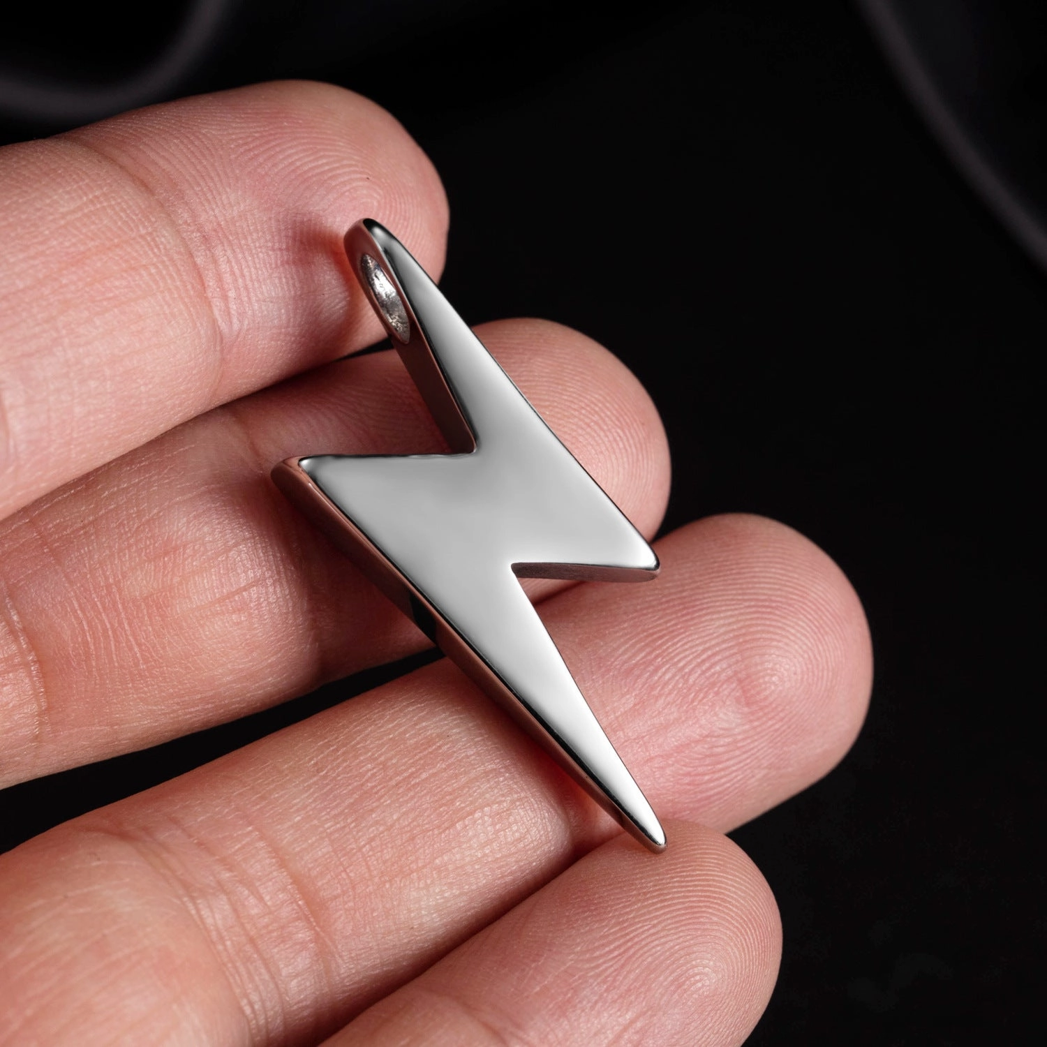 Wholesale Creative Lightning Titanium Steel Men's Necklace