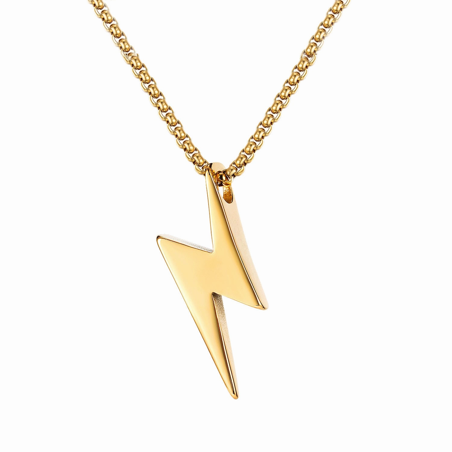 Wholesale Creative Lightning Titanium Steel Men's Necklace
