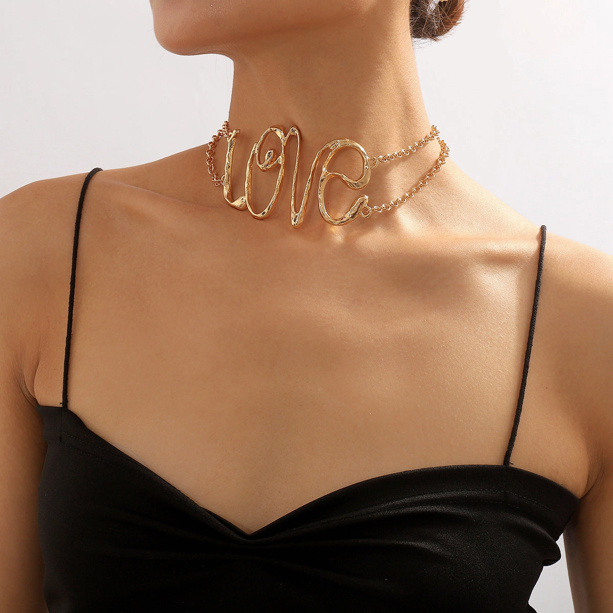 Wholesale Creative LOVE Alloy Retro Style Necklace