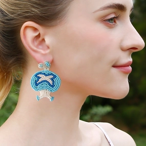 Wholesale Creative Niche Mushroom Earrings Handmade Intangible Cultural Heritage Handicraft Rice Bead Earrings
