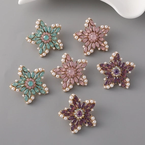 Wholesale Creative Pentagram Zinc Alloy Earrings