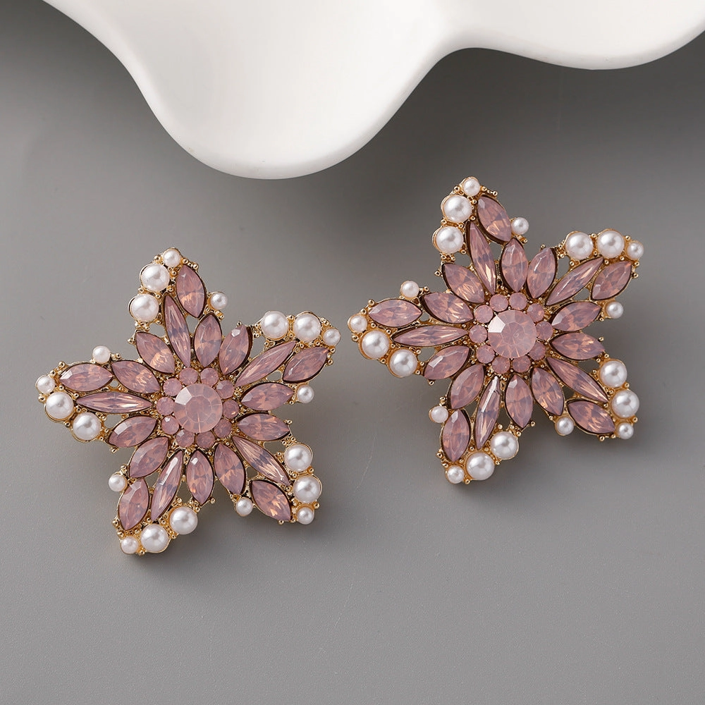Wholesale Creative Pentagram Zinc Alloy Earrings