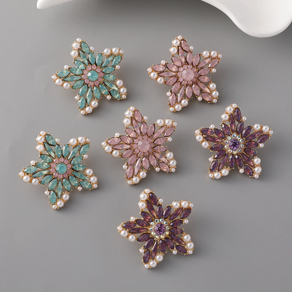 Wholesale Creative Pentagram Zinc Alloy Earrings