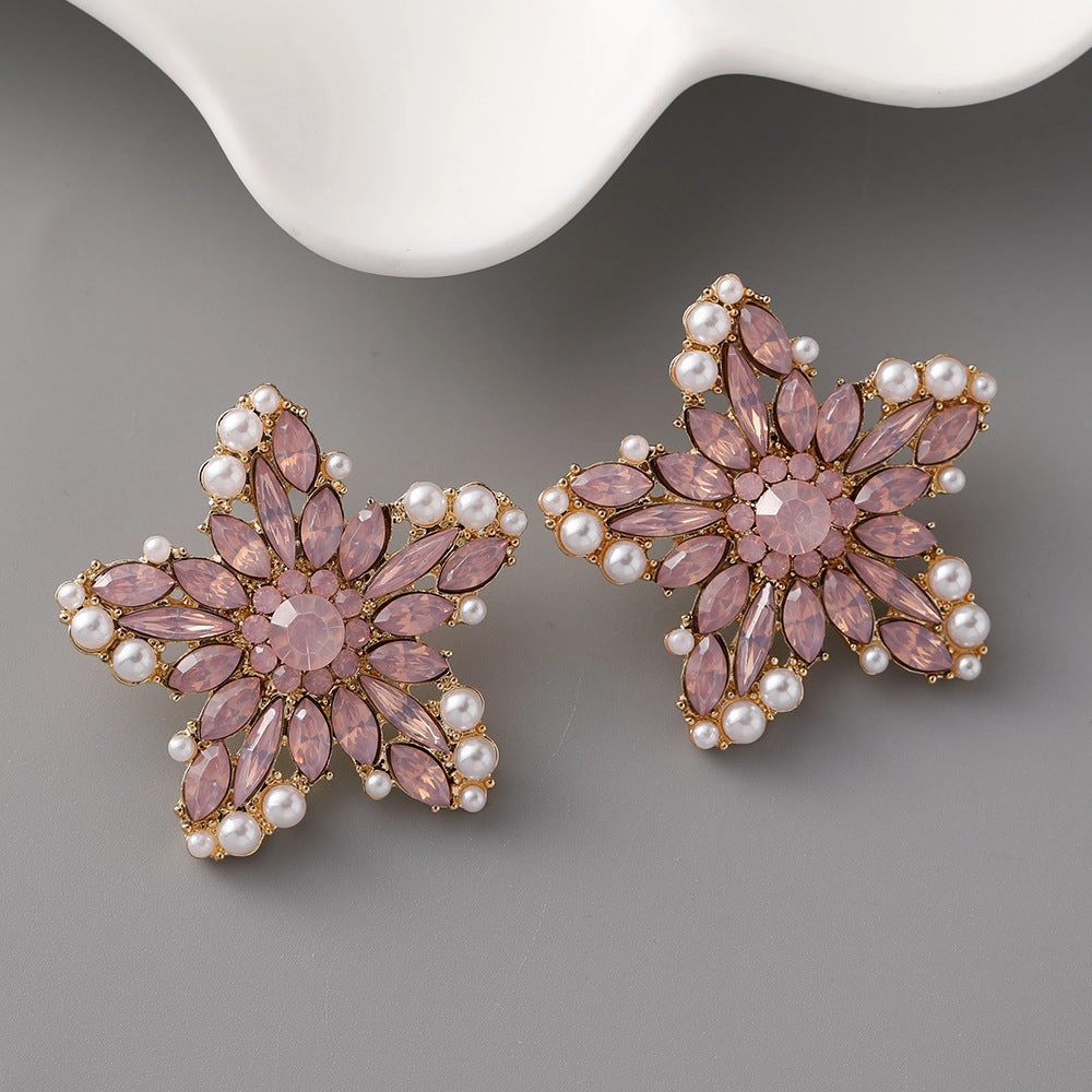 Wholesale Creative Pentagram Zinc Alloy Earrings