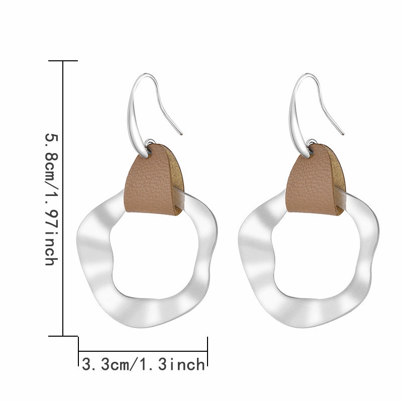 Wholesale Creative Vintage Round Geometric Irregular Earrings