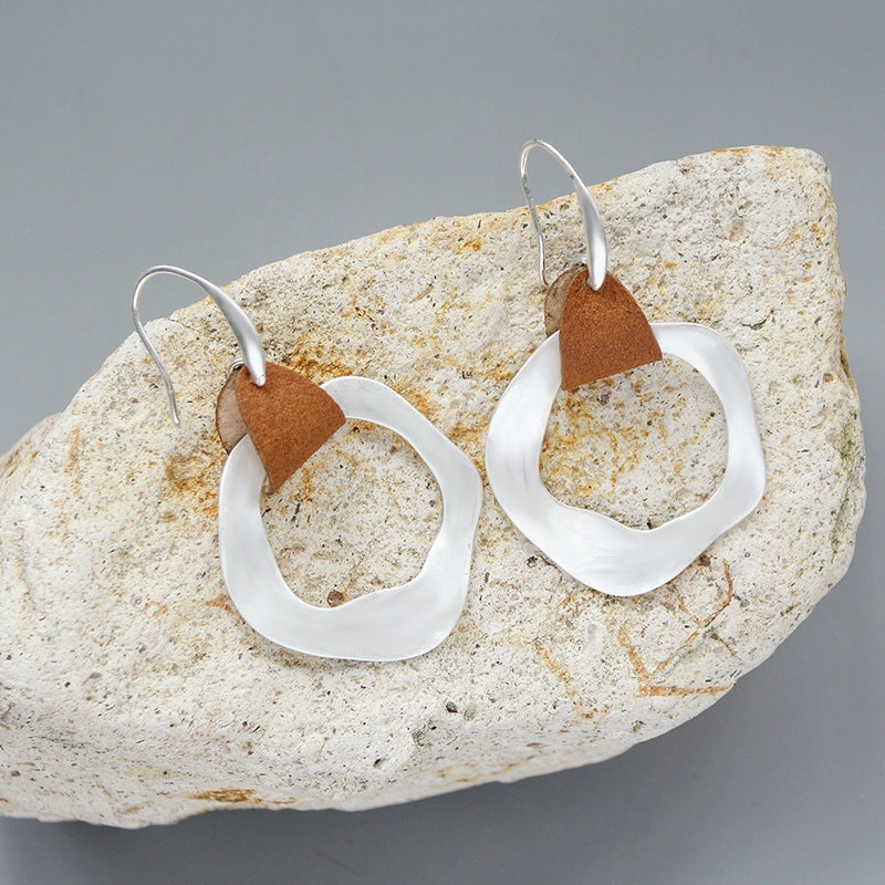 Wholesale Creative Vintage Round Geometric Irregular Earrings