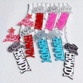 Wholesale Creative Western Cowboy Acrylic Earrings